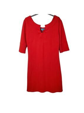 VFISH Women's Boutique Dress M Red 3/4 Sleeves Bust 36" $120 Retail NEW NWT